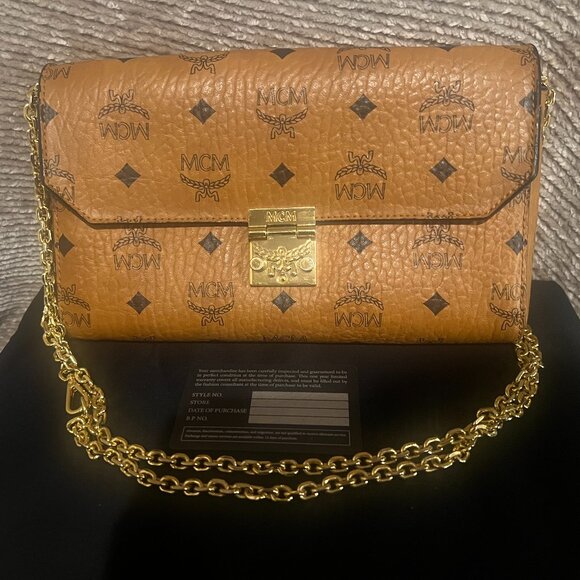 MCM Millie Monogrammed Leather Crossbody Bag w/Gold Hardware - Gently Used - Picture 1 of 6